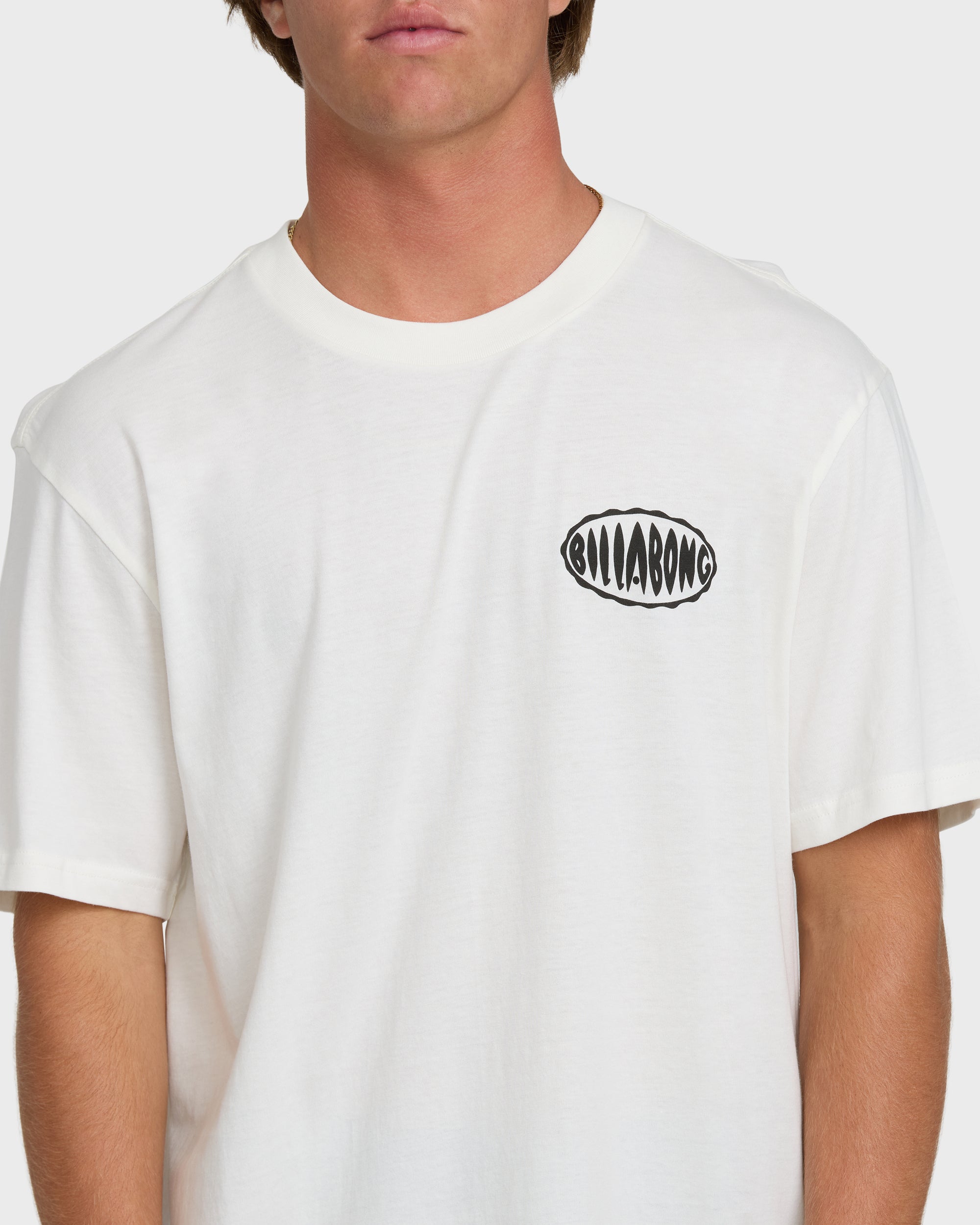 Nanda Ormond Burleigh Heads Premium Short Sleeve Cotton T-Shirt - Off White
