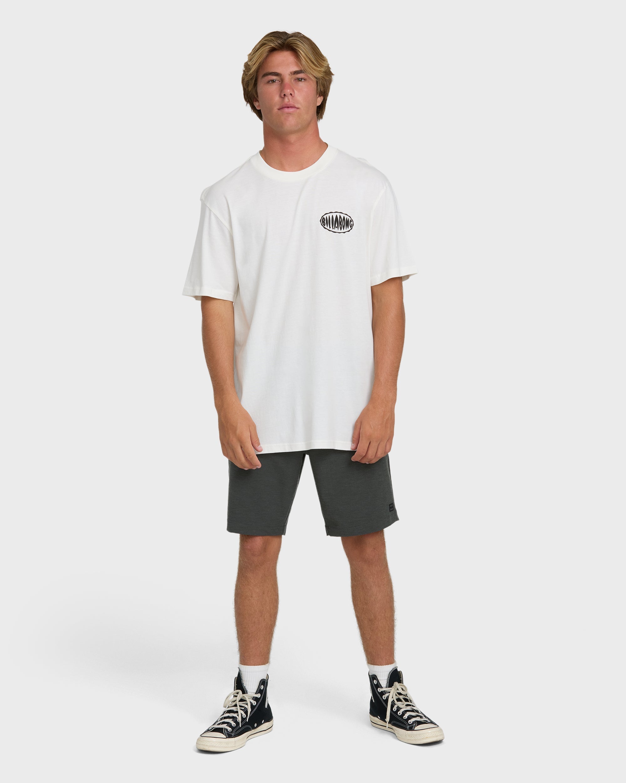 Nanda Ormond Burleigh Heads Premium Short Sleeve Cotton T-Shirt - Off White
