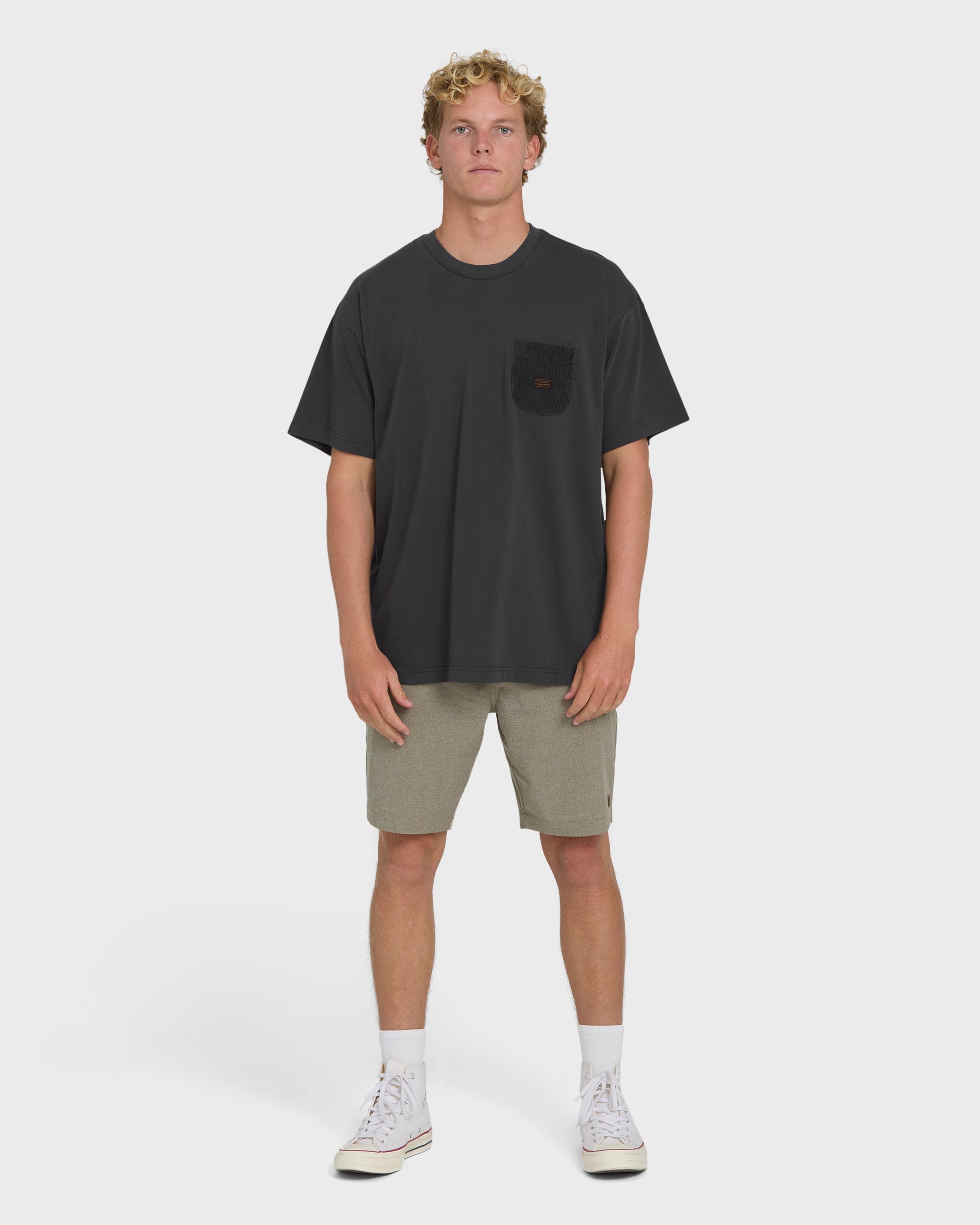 Brunswick Garage Short Sleeve Knit T-Shirt - Washed Black