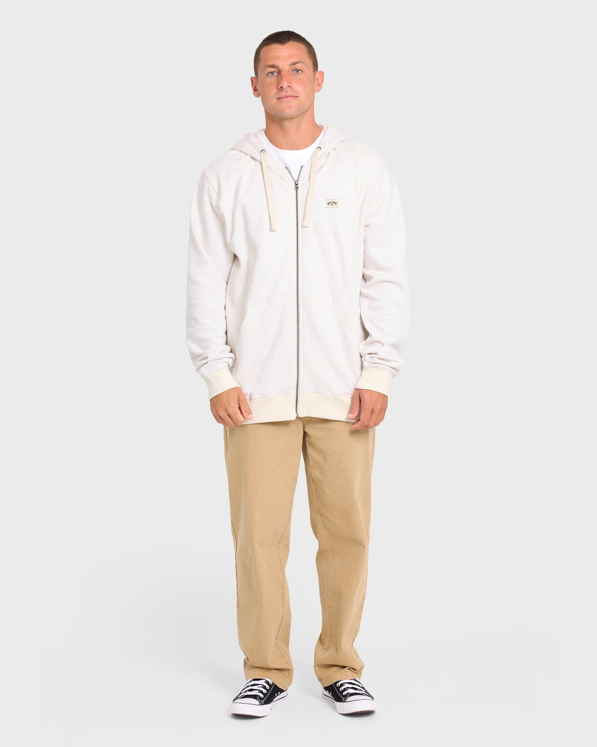 All Day Zip-Up Hoodie - Light Gray Heather