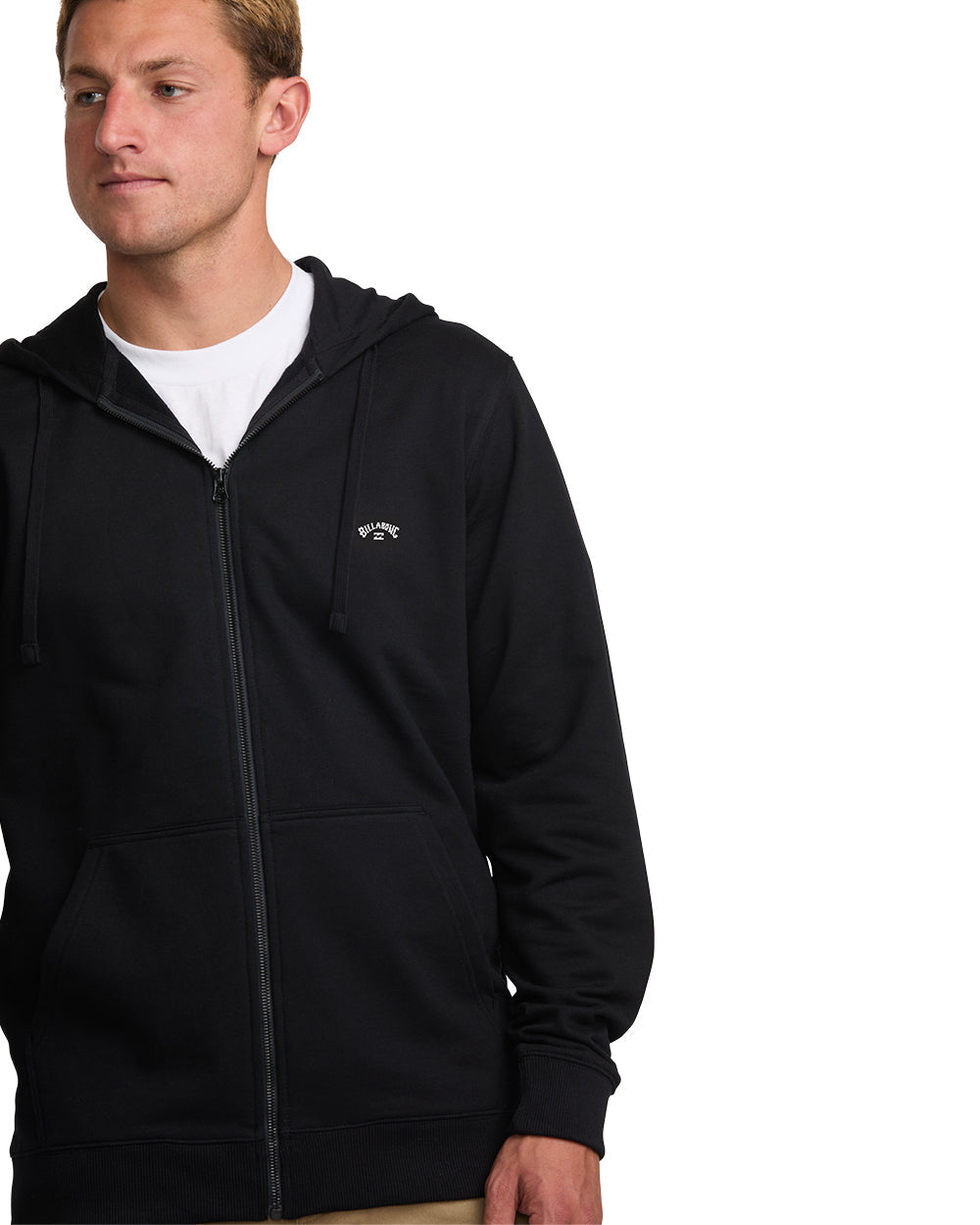 All Day Zip Front Hoodie - Black