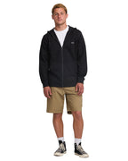 All Day Zip Front Hoodie - Black