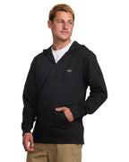 All Day Zip Front Hoodie - Black