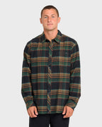 Coastline Long Sleeve Flannel Shirt - Black