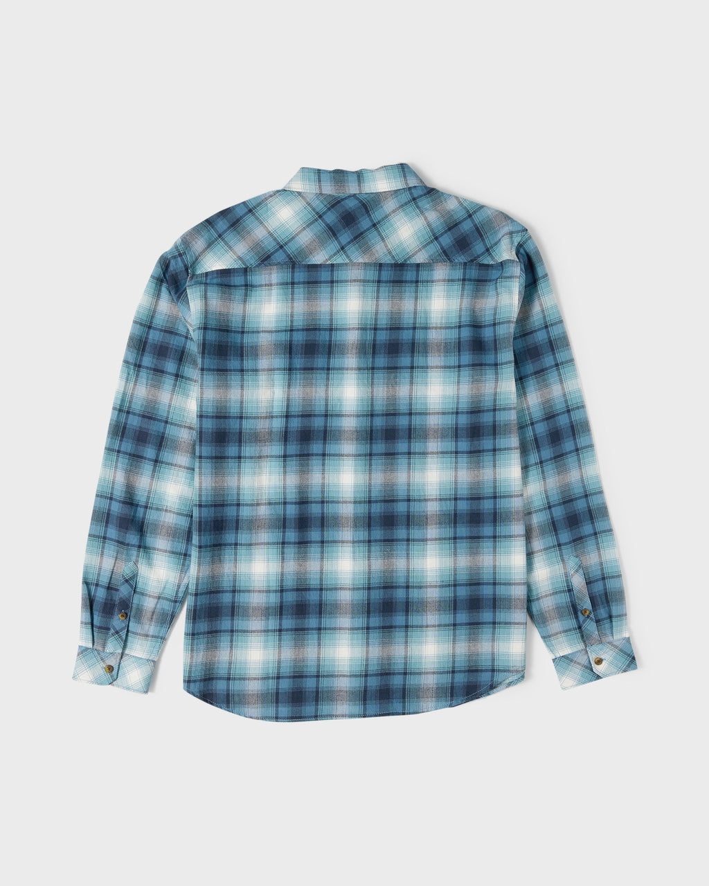 Coastline Long Sleeve Flannel Shirt - China Blue