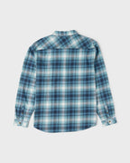 Coastline Long Sleeve Flannel Shirt - China Blue