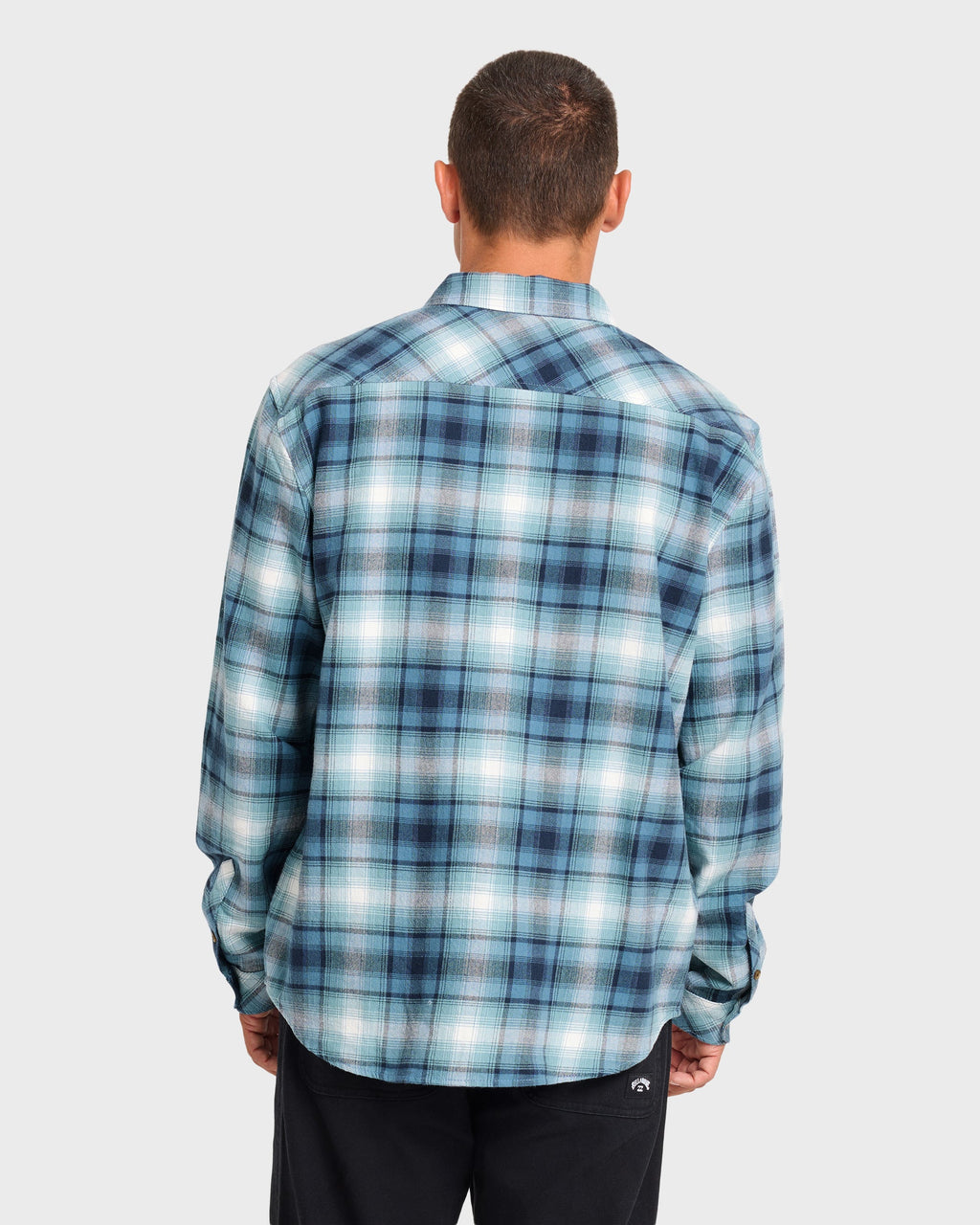 Coastline Long Sleeve Flannel Shirt - China Blue
