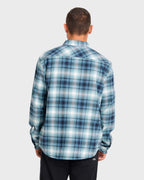 Coastline Long Sleeve Flannel Shirt - China Blue