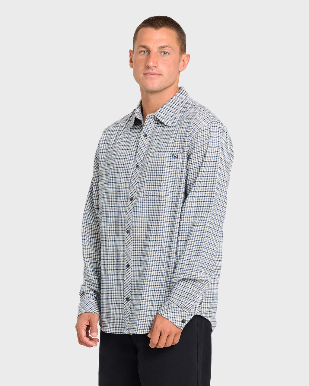 Coastline Long Sleeve Flannel Shirt - Off White