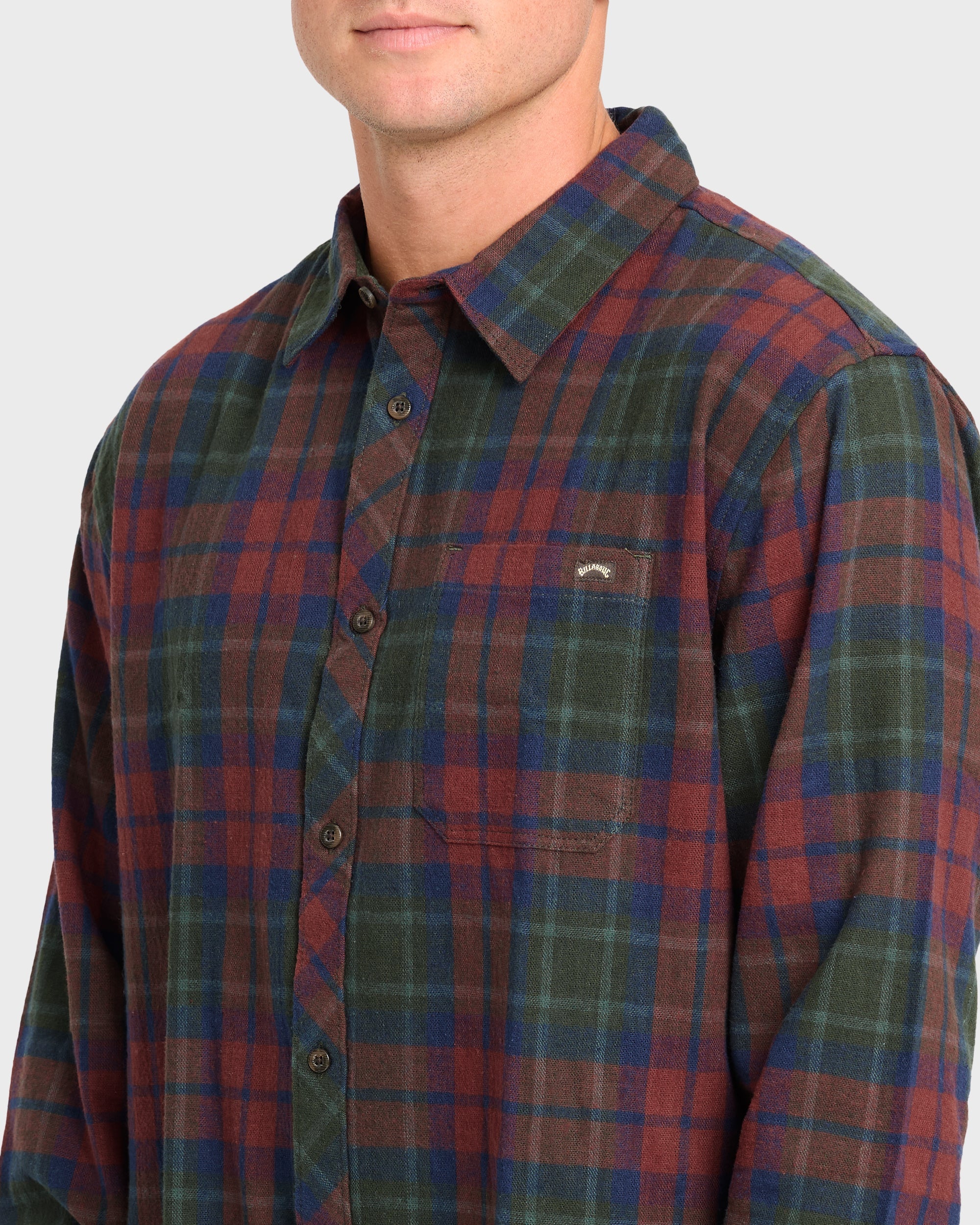 Coastline Long Sleeve Flannel Shirt - Tortoise Shell
