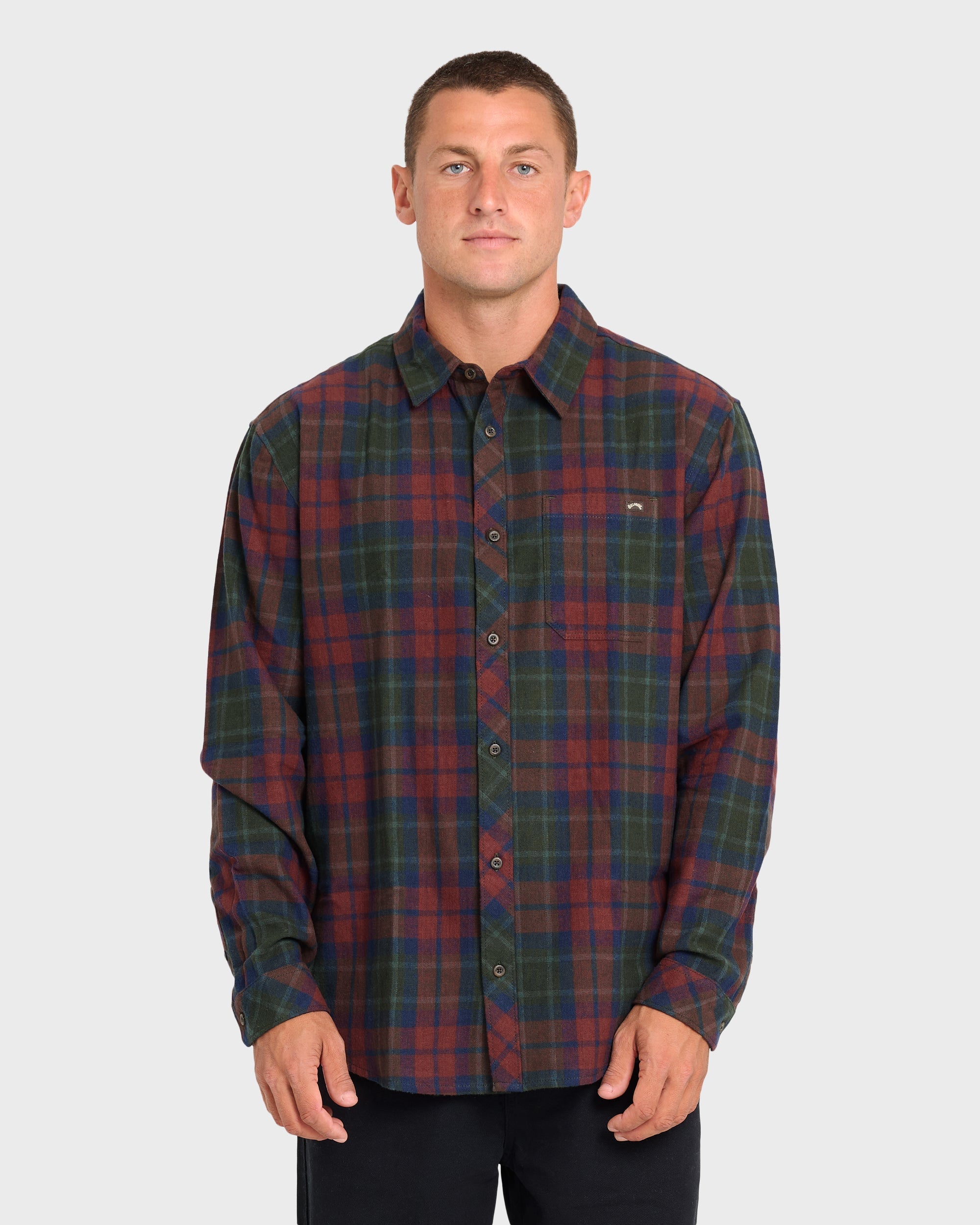 Coastline Long Sleeve Flannel Shirt - Tortoise Shell