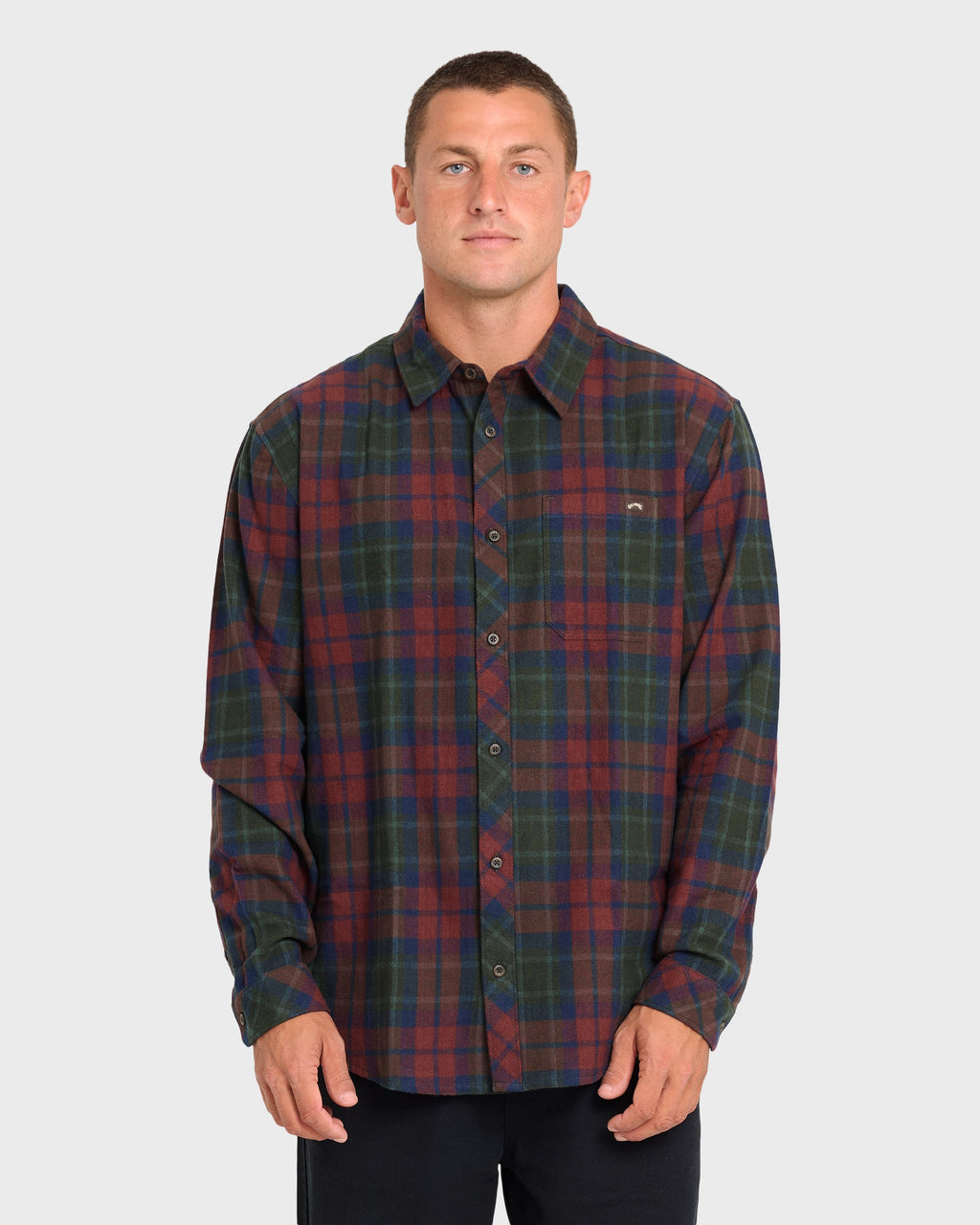 Coastline Long Sleeve Flannel Shirt - Tortoise Shell