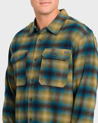 Offshore Long Sleeve Flannel Shirt - Ultramarine Green