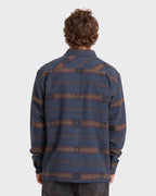 Offshore Jacquard Long Sleeve Flannel Shirt - True Navy