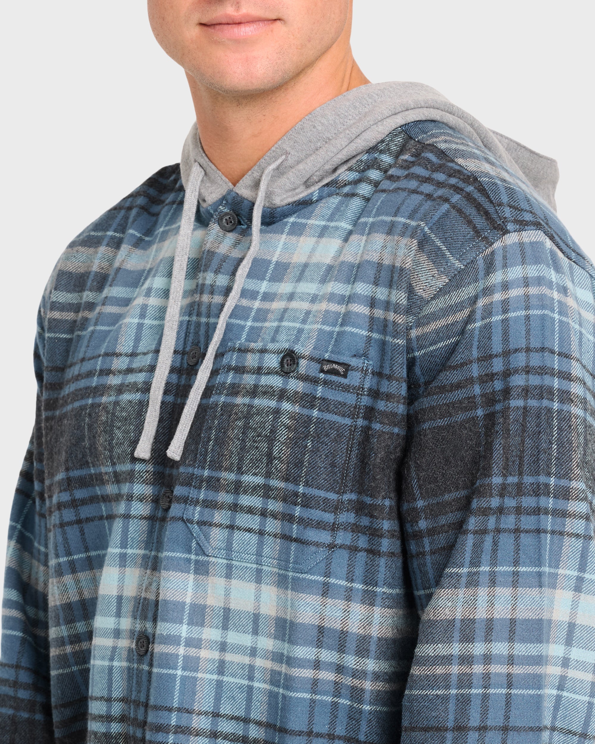 Baja Long Sleeve Flannel Shirt - Dark Denim