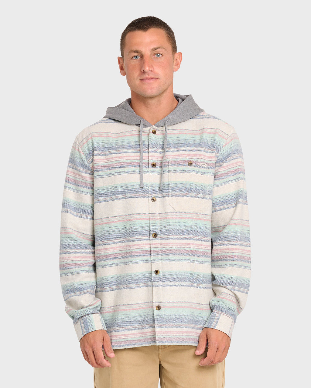 Baja Long Sleeve Flannel Shirt - Oatmeal
