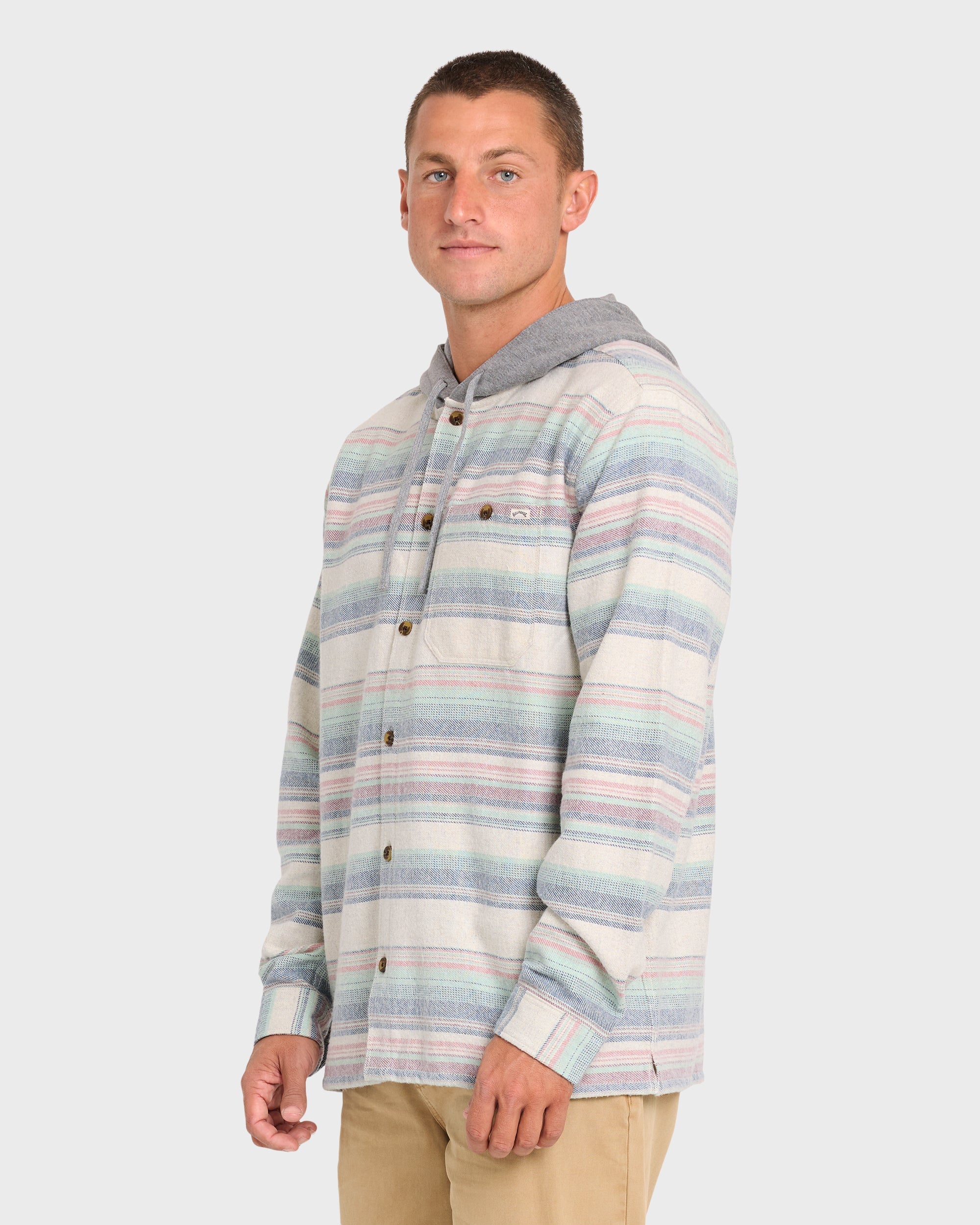 Baja Long Sleeve Flannel Shirt - Oatmeal