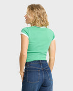 Love And Sun Short Sleeve Knit T-Shirt - Field Green