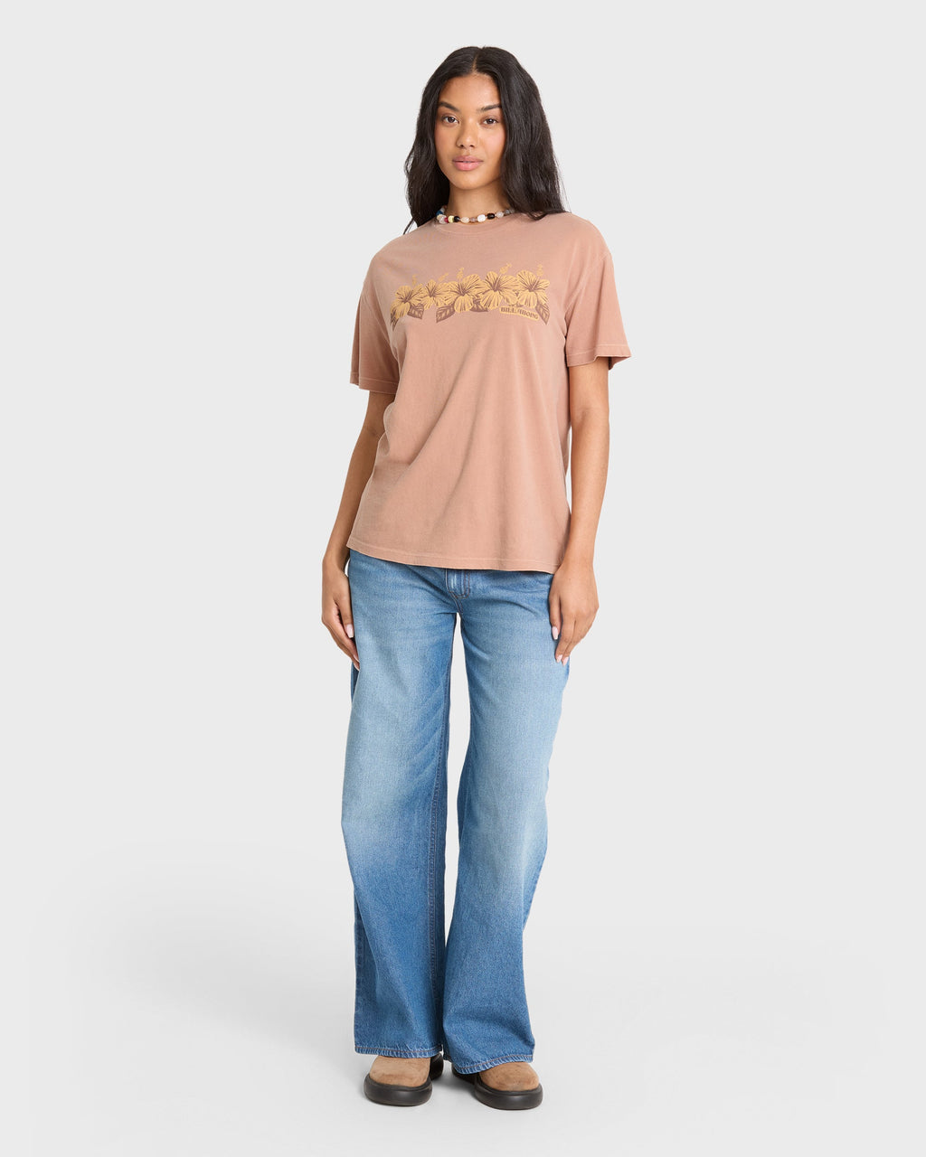 Hello Sundown Short Sleeve Knit T-Shirt - Sugar Almond