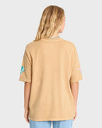Salty Since Short Sleeve Cotton Graphic T-Shirt - Curry