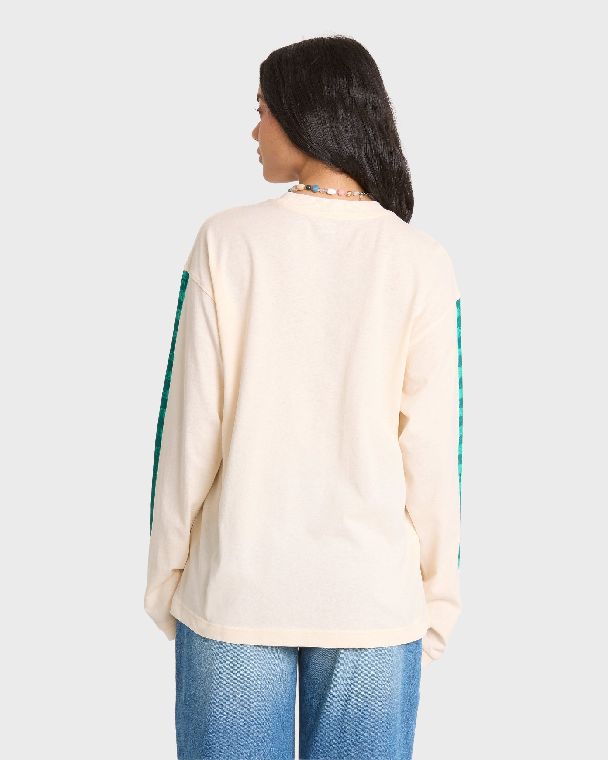 On Vacay Long Sleeve Cotton T-Shirt - White Cap
