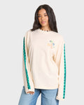 On Vacay Long Sleeve Cotton T-Shirt - White Cap