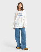 Seaside Panorama Crewneck Sweatshirt - Salt Crystal