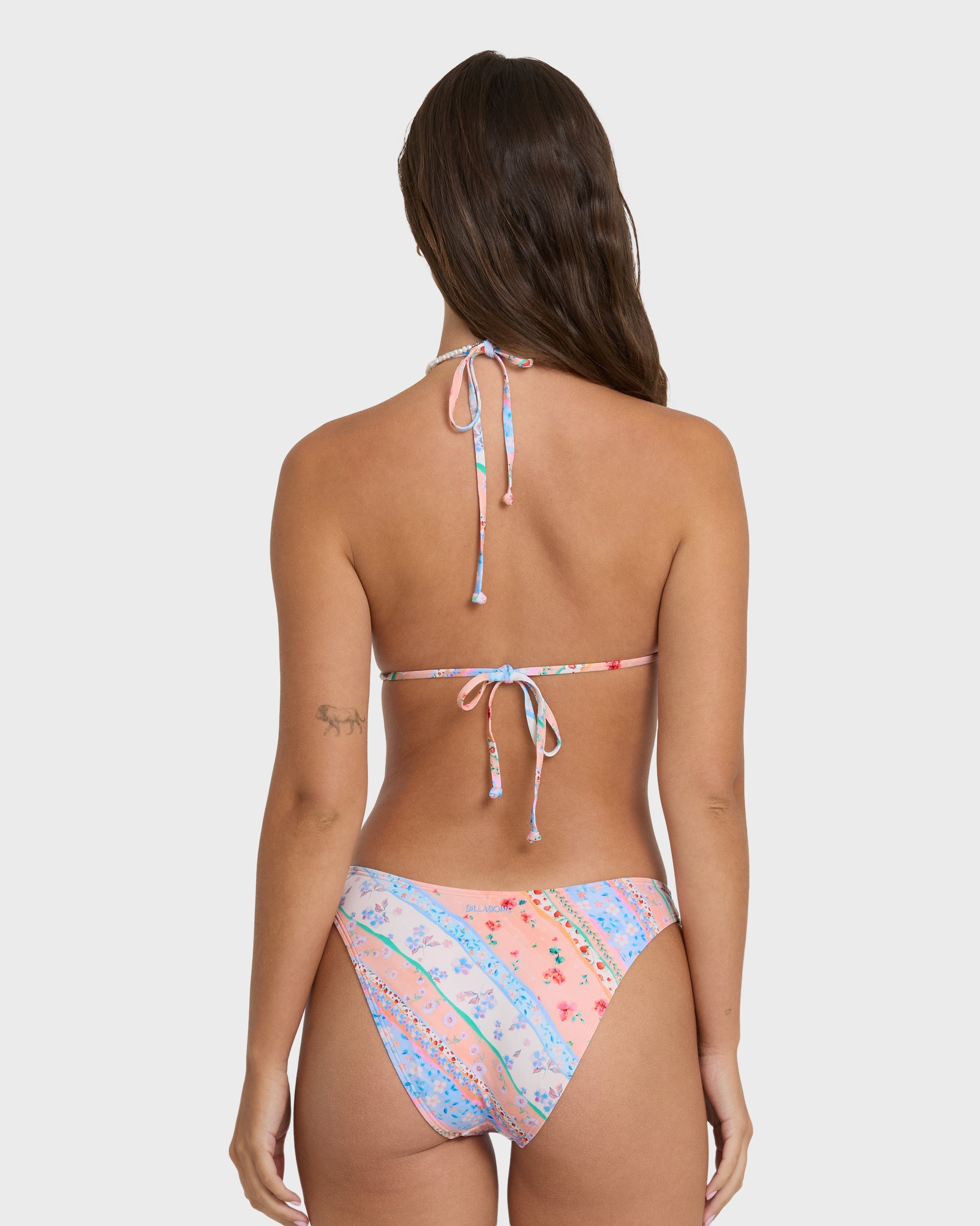 Daisy Chain Multi Triangle Bikini Top - Pale Peach
