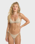 Wavey Daze Teagan Bralette Bikini Top - Cobblestone
