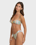 Tide Pool Michelle Bandeau Bikini Top - Light Blue Multi