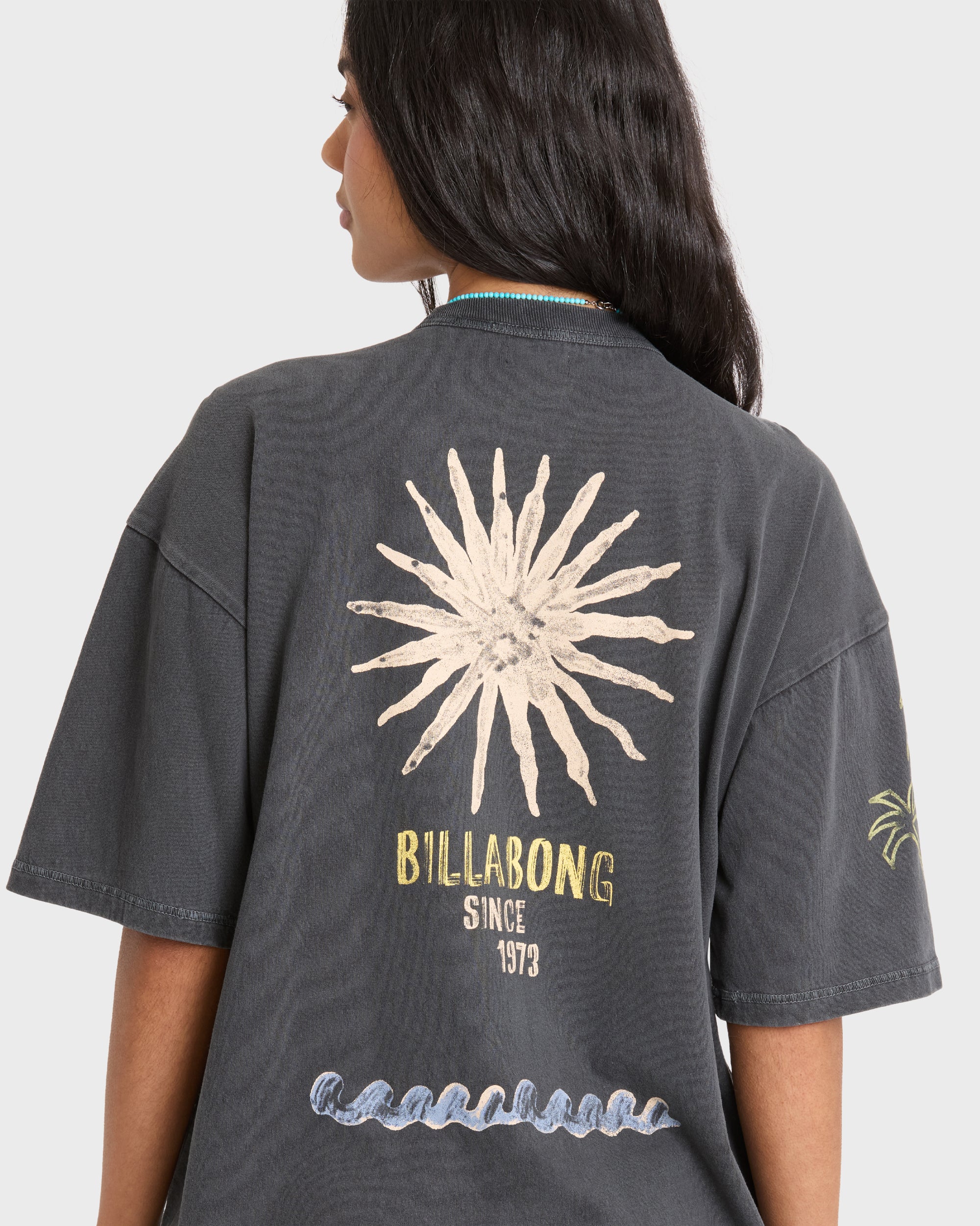 Paradise 73 Short Sleeve Cotton T-Shirt - Black Sands