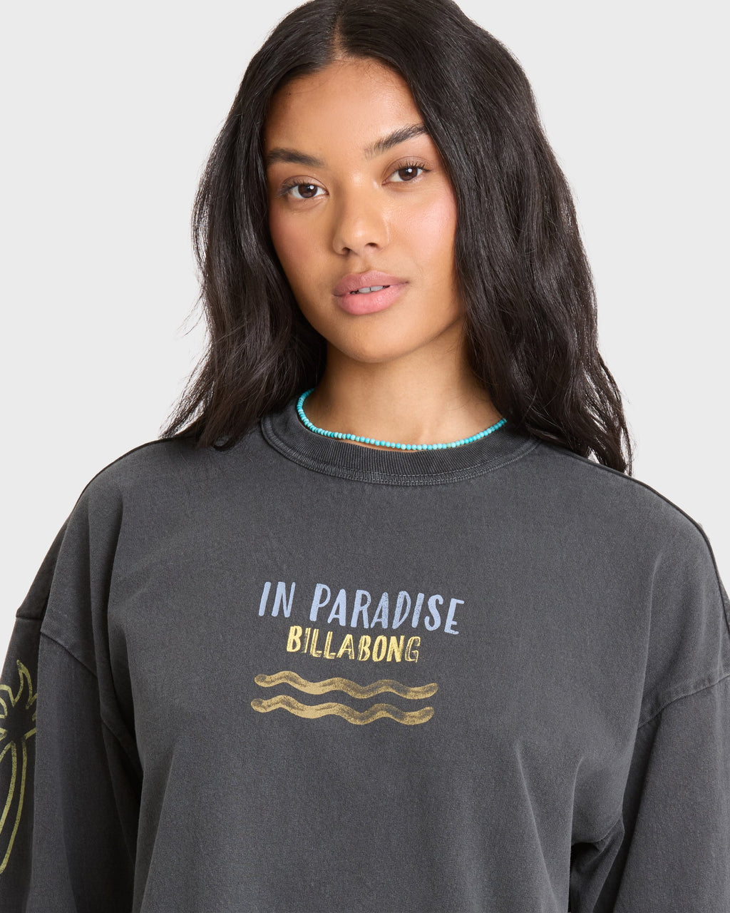 Paradise 73 Short Sleeve Cotton T-Shirt - Black Sands