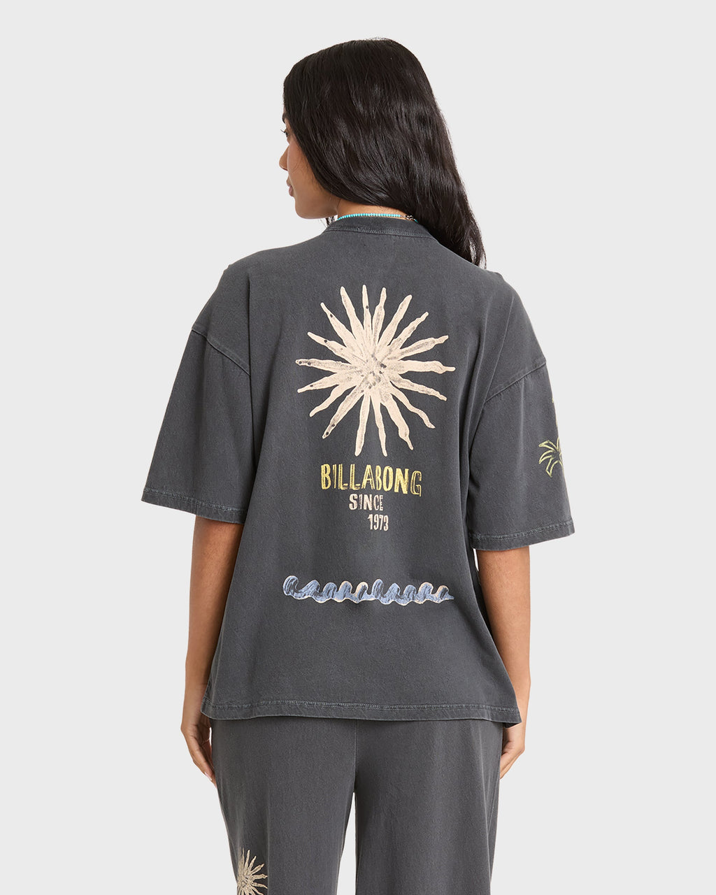 Paradise 73 Short Sleeve Cotton T-Shirt - Black Sands