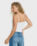Rip Tide Daisy Tank Top - Salt Crystal