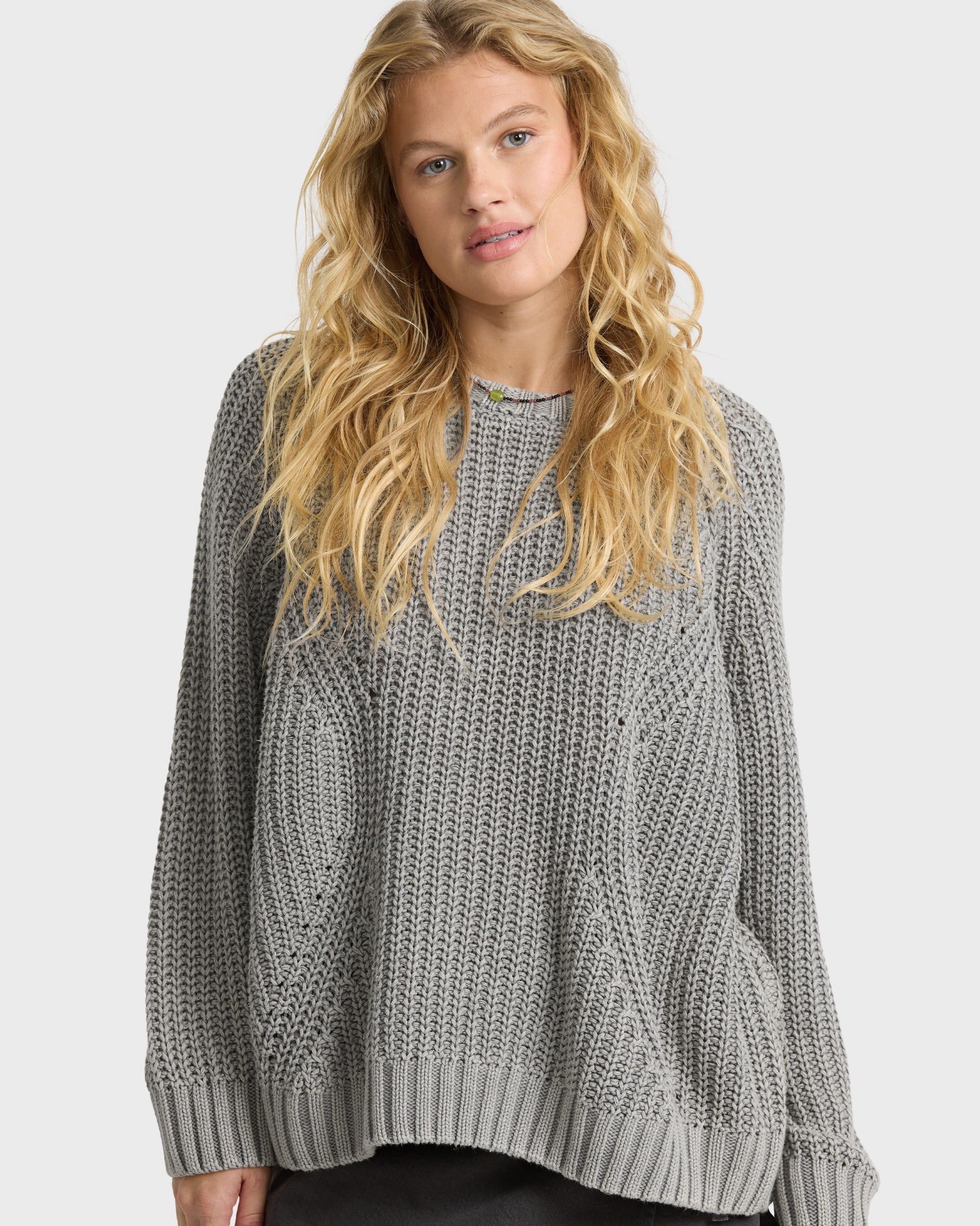 Gone Fishin Crewneck Sweater - Cobblestone