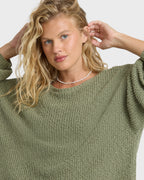 Open Air Crewneck Sweater - Army Green