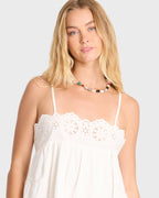 Light And Airy Mini Dress - Salt Crystal