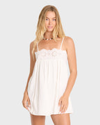 Light And Airy Mini Dress - Salt Crystal