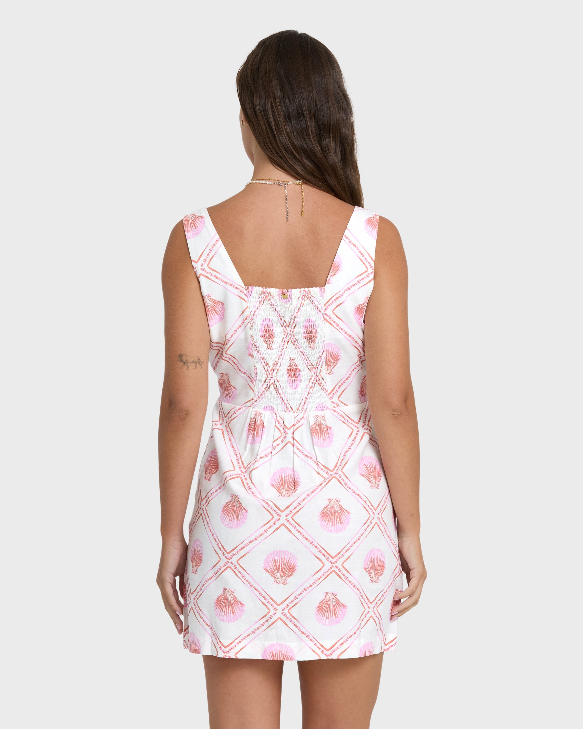 Sunlit Sky Mini Dress - Salt Crystal