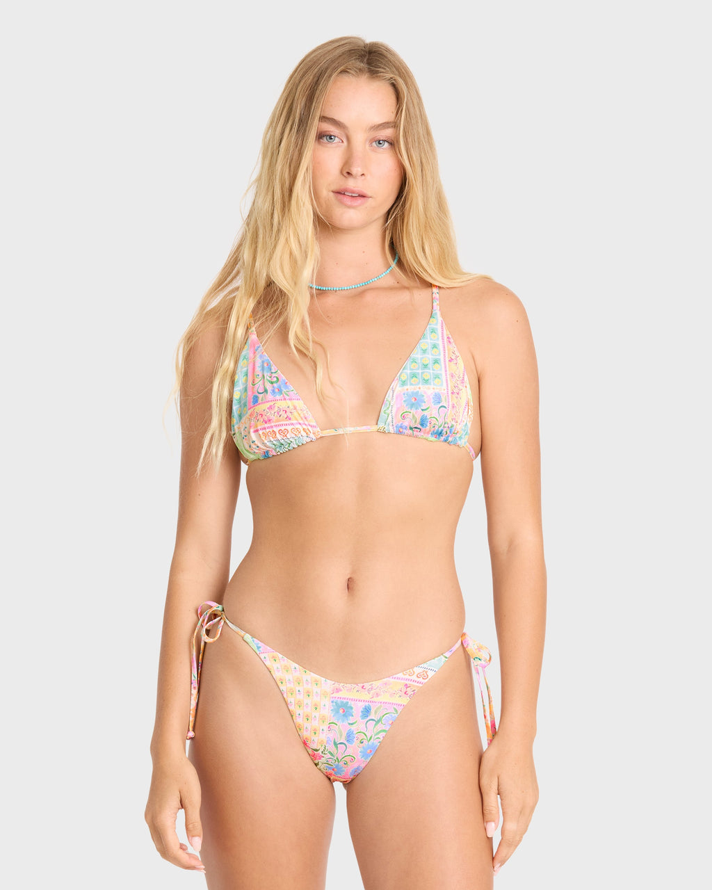 Love Crush Reversible Tie-Side Dippi Skimpy Bikini Bottoms - White Multi