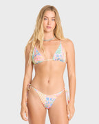 Love Crush Reversible Tie-Side Dippi Skimpy Bikini Bottoms - White Multi