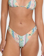 Tide Pool V Hike Skimpy Bikini Bottoms - Light Blue Multi