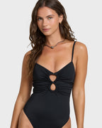 Sol Searcher Isla One Piece Swimsuit - Black Pebble