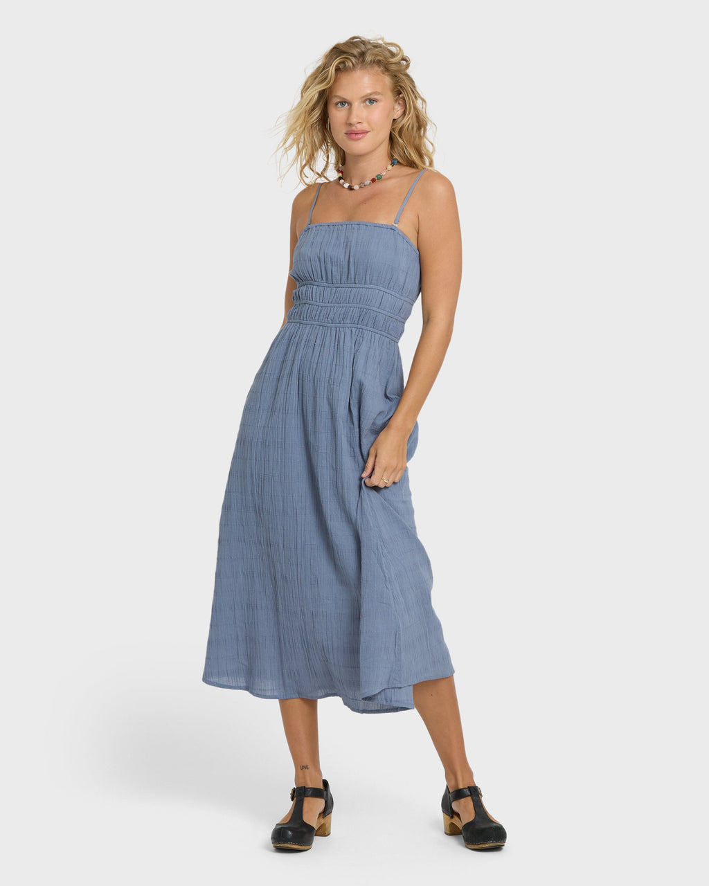 In The Sky 2 Midi Dress - Blue Smoke