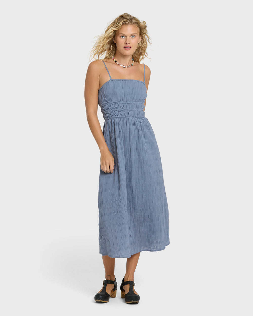 In The Sky 2 Midi Dress - Blue Smoke