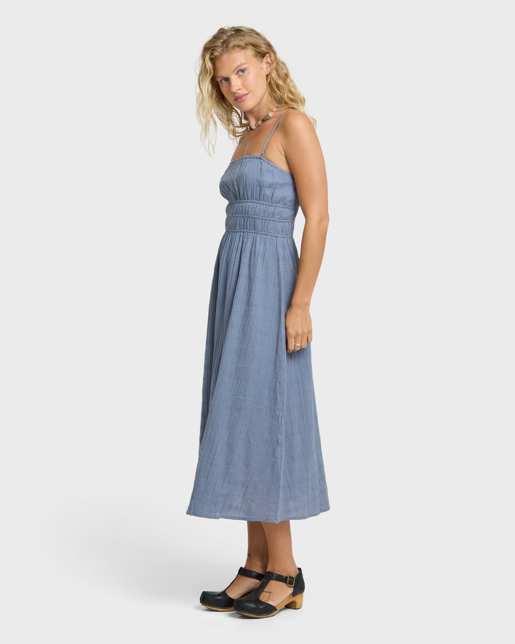 In The Sky 2 Midi Dress - Blue Smoke
