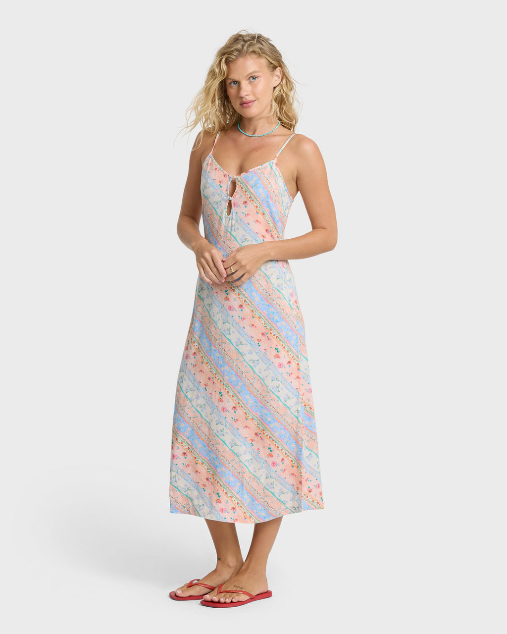 Fresh Daze Midi Dress - Pale Peach