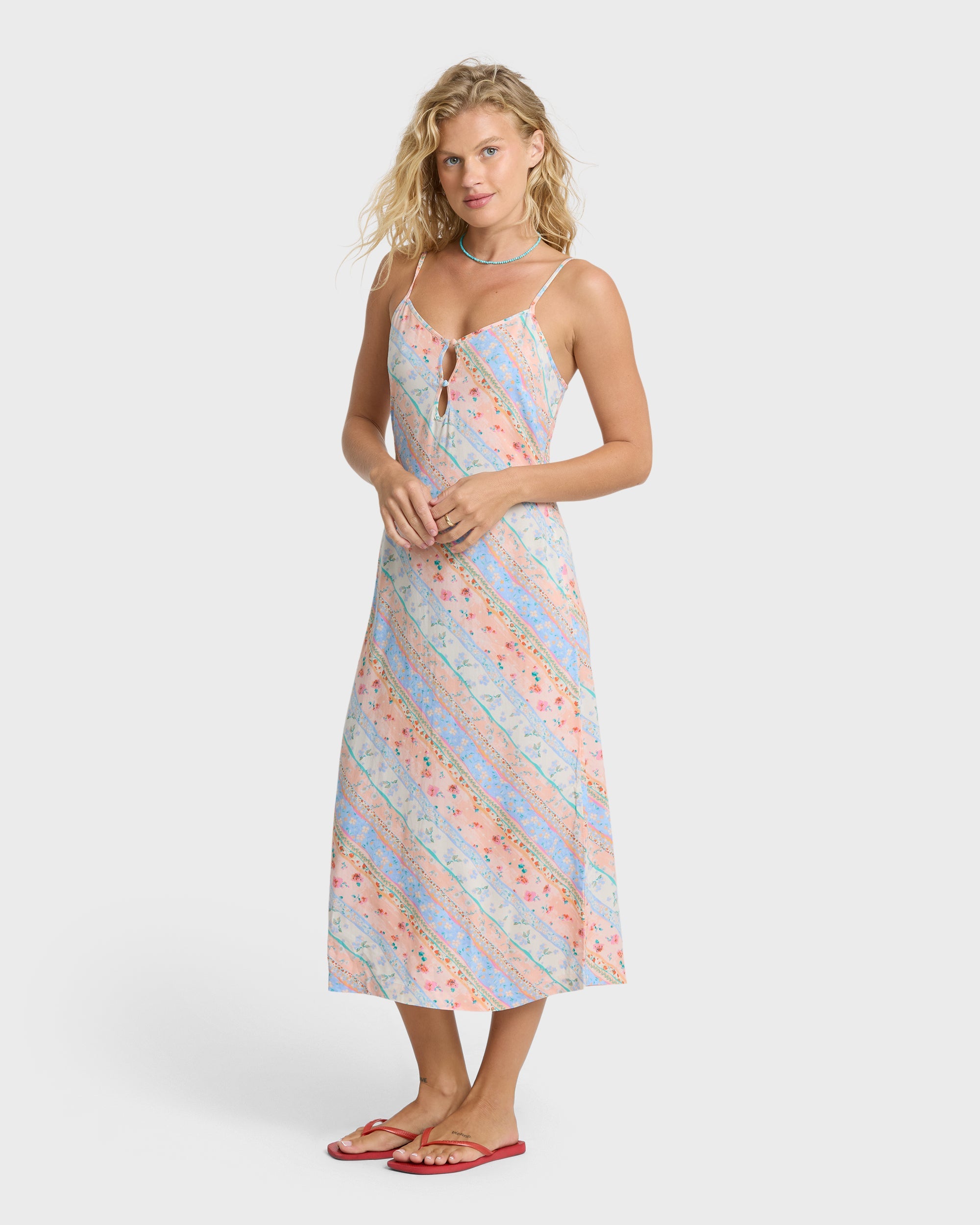Fresh Daze Midi Dress - Pale Peach