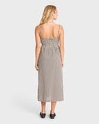 Beach Check Midi Dress - White/Black