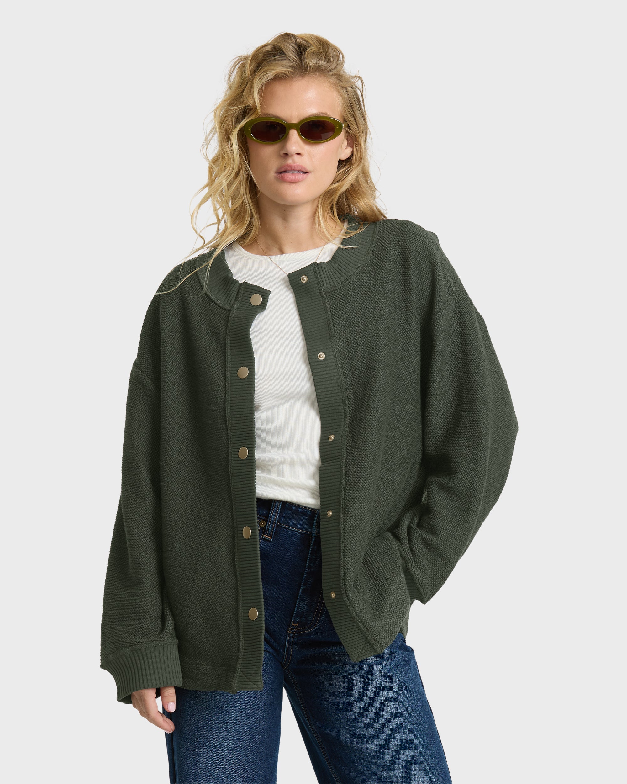 Fire Side Fleece Shacket - Canteen